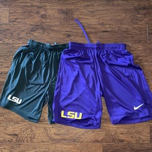 2 Pair of LSU Nike shorts